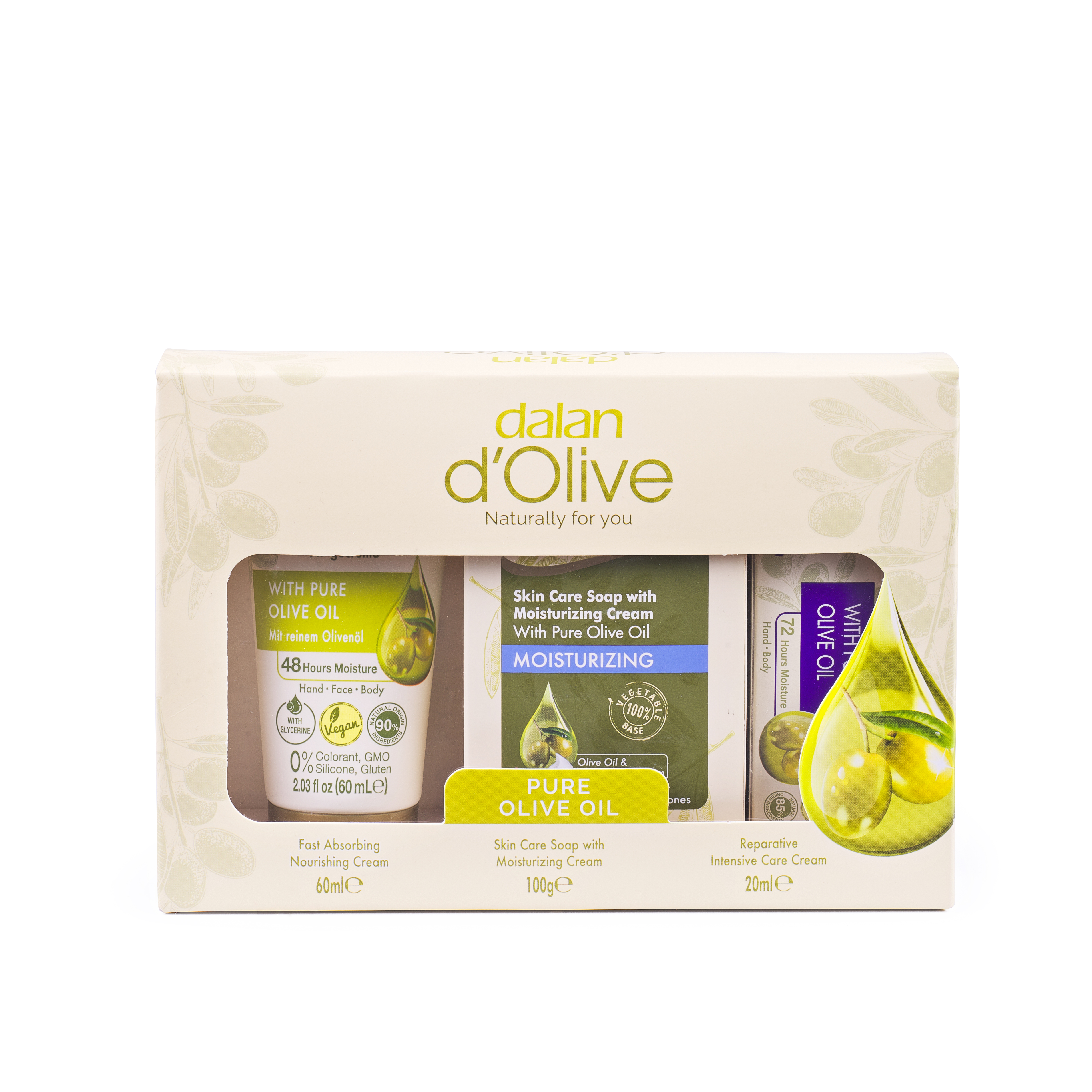 d´Olive 3er Geschenkset im Karton
