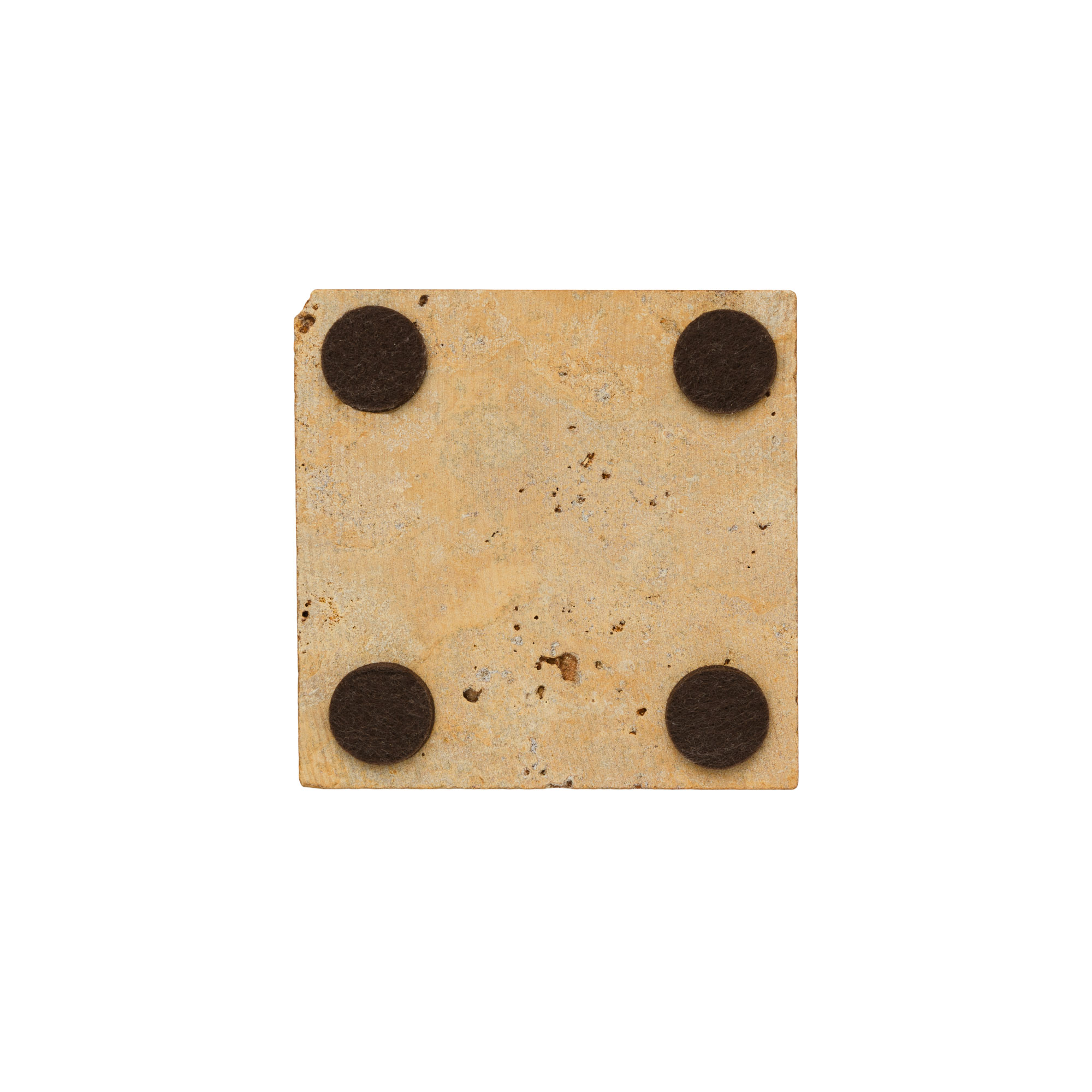 Seifenschale Travertin quadratisch 4er Set