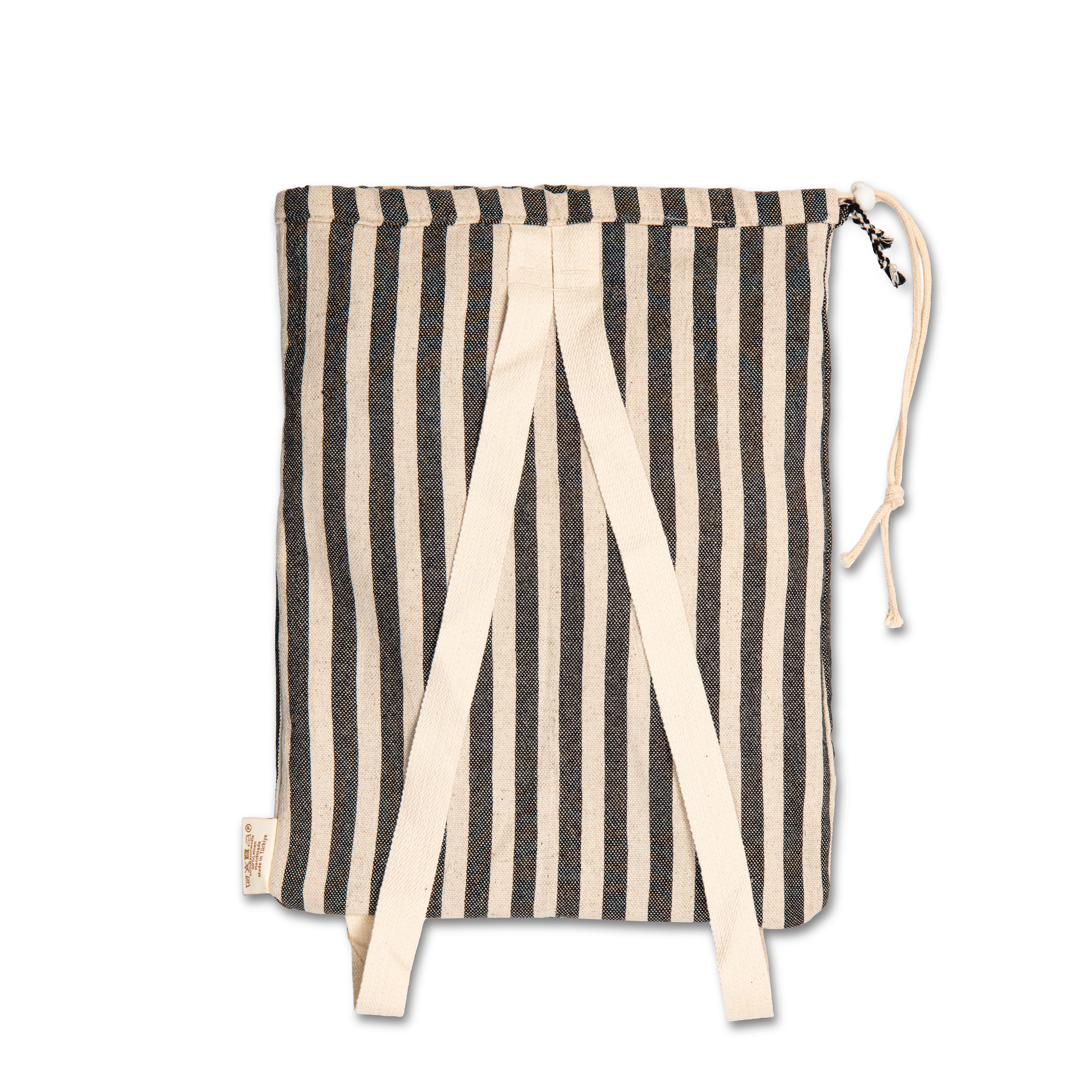 2-in-1 Strandrucksack mit Hamamtuch - Streifen